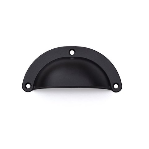 Puxador Concha Colonial Kit com 6 Peças: Preto Fosco