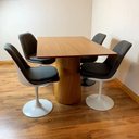 Ver imagem 5 de Mesa de Jantar Cone Retangular 120x80 cm Base Oval Freijó Tampo Freijó Personal Decor Design Mesa de