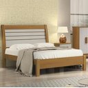 Ver imagem 1 de Cama Casal Esmeralda 100%mdf Queen Cinamomo/off - D Doro