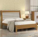 Ver imagem 1 de Cama Casal Esmeralda 100%mdf Queen Cinamomo/off - D Doro