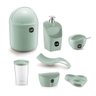Jogo de Utensílios Para Cozinha 7 peças Com Porta Detergente Saleiro e Lixeira de Pia UZ Verde - 1