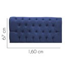 Ver imagem 2 de Painel Cabeceira Estofada Paris 160cm Cama Box Queen Corino Azul- Mabe Magazine