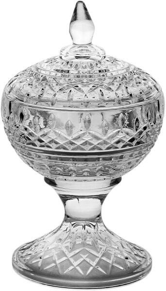 POTICHE DECORATIVO DE CRISTAL COM PE LYS TRANSPARENTE 14 X 22 CM - 1