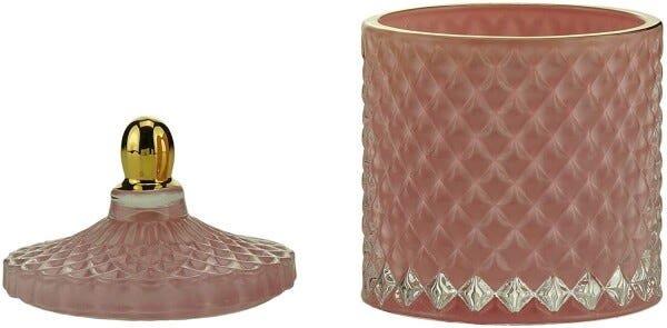POTICHE DECORATIVO PEQ.VIDRO ROSA 9 X 13 CM - 4