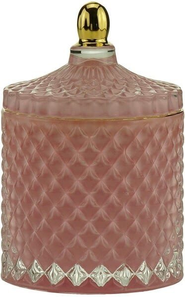 POTICHE DECORATIVO PEQ.VIDRO ROSA 9 X 13 CM - 1