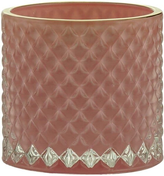 POTICHE DECORATIVO PEQ.VIDRO ROSA 9 X 13 CM - 2