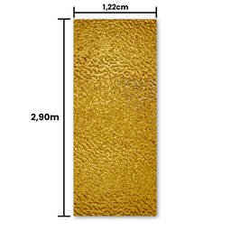 Revestimento Efeito Metálico Martelado Dourado Interno/externo 2,90m X 1,22cm - 3