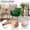 Ver mais imagens de Poltrona Decorativa Reforçada para Sala Alice para Recepção Manicure Escritório Suede