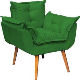 Poltrona Decorativa Reforçada para Sala Alice para Recepção Manicure Escritório Suede - 3