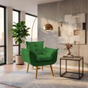 Ver imagem 1 de Poltrona Decorativa Reforçada para Sala Alice para Recepção Manicure Escritório Suede