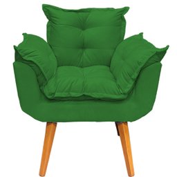 Poltrona Decorativa Reforçada para Sala Alice para Recepção Manicure Escritório Suede - 2