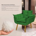 Ver mais imagens de Poltrona Decorativa Reforçada para Sala Alice para Recepção Manicure Escritório Suede