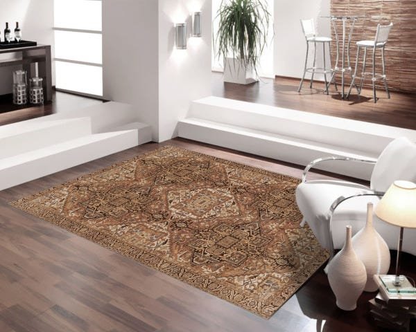 Tapete Sala Persa Marrom Dna Home Antiderrapante 200x140cm - 2