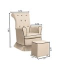 Ver imagem 3 de Poltrona de Amamentação Balanço com Puff Bianca 