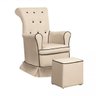 Poltrona de Amamentação Balanço com Puff Bianca  - 2