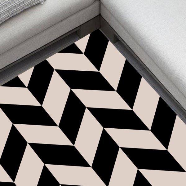 Tapete Impermeável Casa Sala Quarto Dna Home Chevron Desencontrado 200x140cm - 3