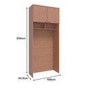 Ver imagem 4 de Guarda Roupa Modulo Ponte 2 Portas Setiba Plus Carvalho/carvalho