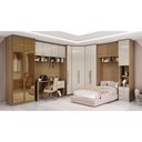 Ver imagem 3 de Guarda Roupa Modulo Ponte 2 Portas Setiba Plus Carvalho/carvalho