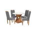 Ver imagem 2 de Conjunto Sala de Jantar Luna Kappesberg 4 Cadeiras Veludo Titanio