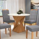 Ver imagem 6 de Conjunto Sala de Jantar Luna Kappesberg 4 Cadeiras Veludo Titanio