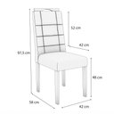 Ver imagem 3 de Conjunto Sala de Jantar Luna Kappesberg 4 Cadeiras Veludo Titanio