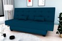 Ver imagem 1 de Sofá Cama Laila Veludo Azul E433 - Matrix