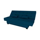 Ver imagem 3 de Sofá Cama Laila Veludo Azul E433 - Matrix