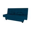 Ver imagem 2 de Sofá Cama Laila Veludo Azul E433 - Matrix