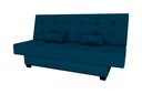 Ver imagem 2 de Sofá Cama Laila Veludo Azul E433 - Matrix