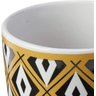 Caneca de Porcelana Super White com Tampa e Filtro Tebas Preto/Dourado 310Ml com Caixa de Presente - 3