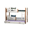 Ver imagem 1 de Beliche Infantil Solteiro Star com Cama Auxiliar com Mel Divaloto com Luminária Nuvem - Branco