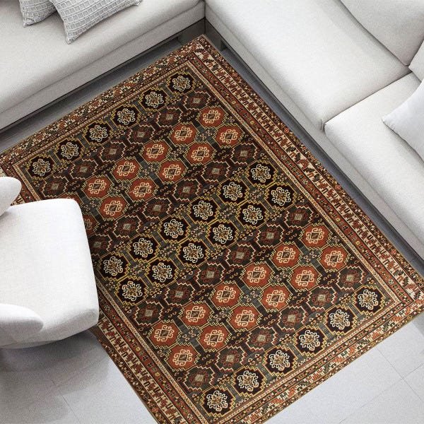 Tapete Decoração Sala Moderno Persa Verde Dna Home 200x140cm