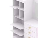 Ver imagem 4 de Guarda Roupa Casal Cristal 2 Portas de Bater 4 Gavetas MDP com Espelho Branco Vila Rica 120cm