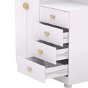 Ver imagem 5 de Guarda Roupa Casal Cristal 2 Portas de Bater 4 Gavetas MDP com Espelho Branco Vila Rica 120cm