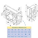 Ver imagem 3 de Fechadura para Portão de Sobrepor F1500 Branca 100mm Aliança