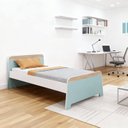 Ver imagem 1 de Cama de Solteiro 80cm x 193,5cm Lorenza Verde/Branco