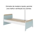 Ver imagem 4 de Cama de Solteiro 80cm x 193,5cm Lorenza Verde/Branco
