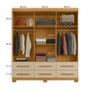Ver imagem 2 de Roupeiro 180cm 6 Portas 6 Gavetas sem Espelho - Ssx Multicoisas