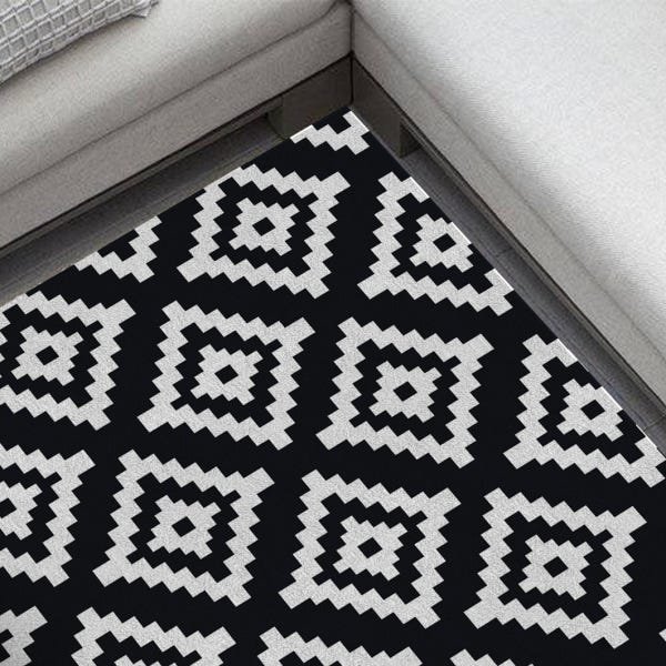 Tapete Impermeável Lozenge Black Dna Home 200x140cm - 3