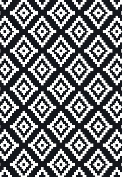 Tapete Impermeável Lozenge Black Dna Home 200x140cm - 1