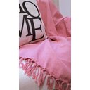 Ver imagem 1 de Manta Xale para sofá e cama 1,50x2,20m ROSA CHÁ tear artesanal decorativa protetiva