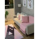 Ver imagem 5 de Manta Xale para sofá e cama 1,50x2,20m ROSA CHÁ tear artesanal decorativa protetiva