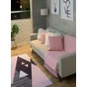 Manta Xale para sofá e cama 1,50x2,20m ROSA CHÁ tear artesanal decorativa protetiva - 5