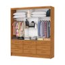 Guarda Roupa 9 Gavetas 3 Portas 1 Espelho Sunset-grand Line - 3