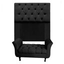 Ver imagem 1 de Kit Cabeceira Mirage e Calçadeira Báu Grécia King 195cm Renascer Decor:Preto