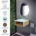 Ver imagem 7 de Lavabo e Espelho Orgânico 35cm x 43cm Wood Marrom/Branco