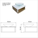 Ver imagem 4 de Lavabo e Espelho Orgânico 35cm x 43cm Wood Marrom/Branco