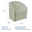 Ver imagem 5 de Kit Sofá Curvo França 140cm L.e e Poltrona Luiza Max Conforto, Elegância e Design Moderno Bouclé