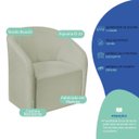 Ver imagem 6 de Kit Sofá Curvo França 140cm L.e e Poltrona Luiza Max Conforto, Elegância e Design Moderno Bouclé