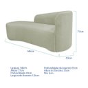 Ver imagem 3 de Kit Sofá Curvo França 140cm L.e e Poltrona Luiza Max Conforto, Elegância e Design Moderno Bouclé